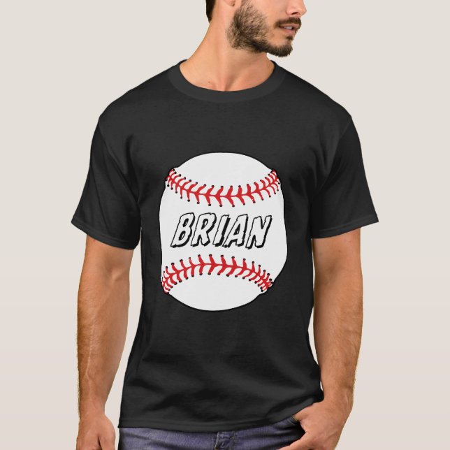 T-shirt Nouveauté Nom personnalisé Brian Sports Célébratio (Devant)