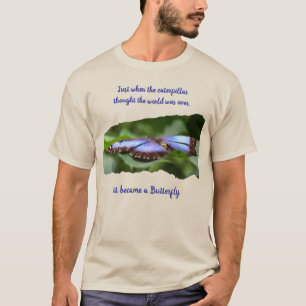 T-shirt Nouveaux Débuts Papillon Citation Inspirante