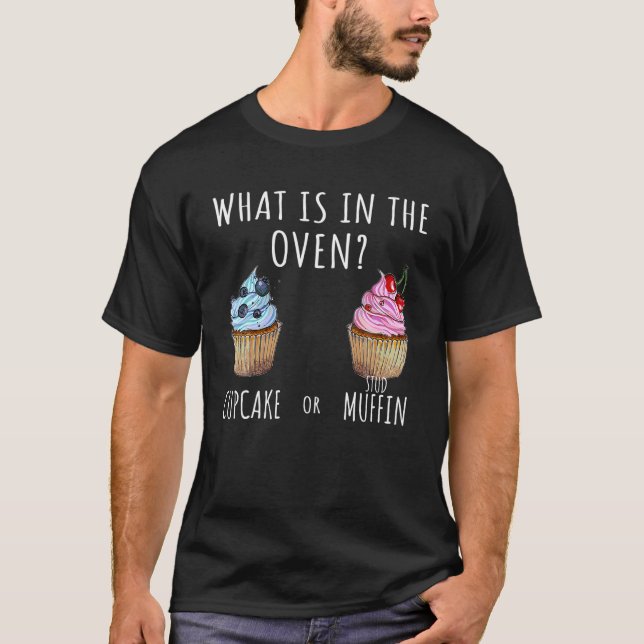 T-shirt Nouveaux Parents - Cupcake Ou Muffin Stud (Devant)