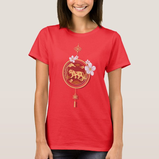 T-shirt Nouvel an chinois 2022 année du tigre. (Devant)