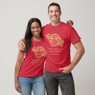T-shirt Nouvel An Chinois 2024, Année Du Dragon Rouge Holi