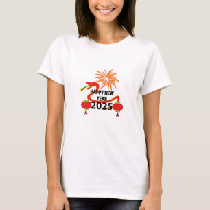 T-shirt Nouvel An chinois 2025 Serpent Nouvel An chinois