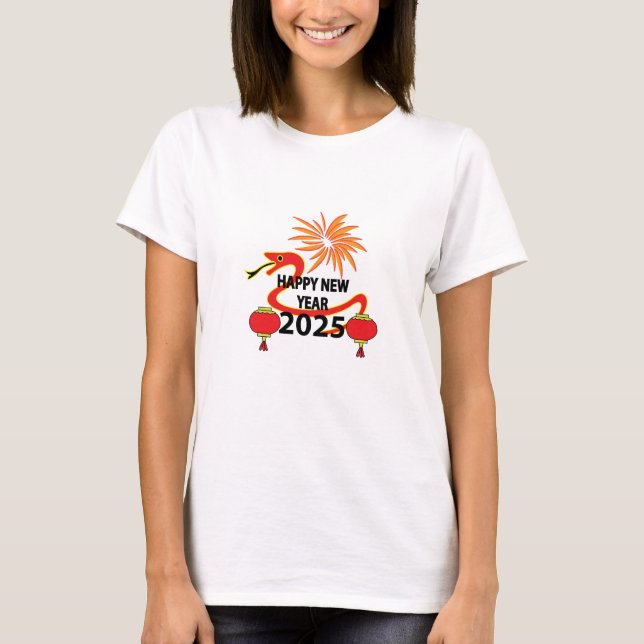 T-shirt Nouvel An chinois 2025 Serpent Nouvel An chinois (Devant)