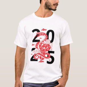 T-shirt Nouvel An chinois du serpent 2025 Nouvel An lunair