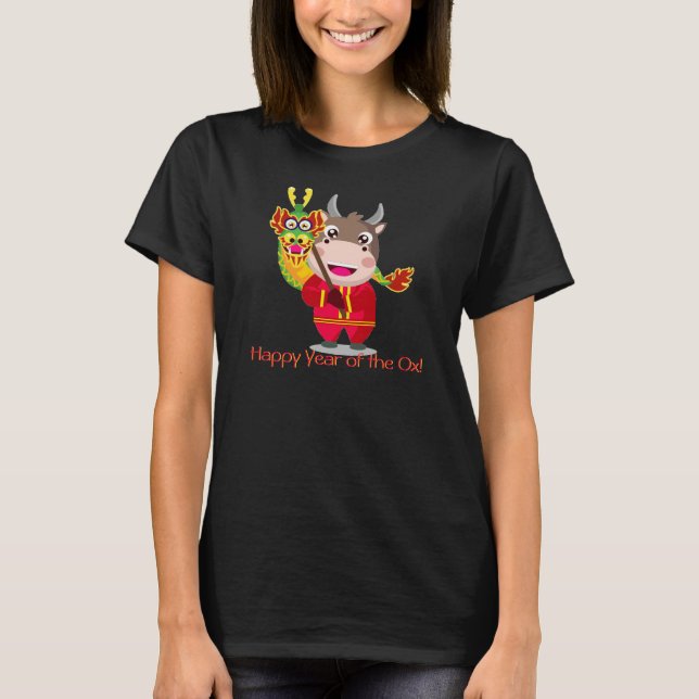 T-shirt Nouvel An chinois mignon du x avec le dragon (Devant)