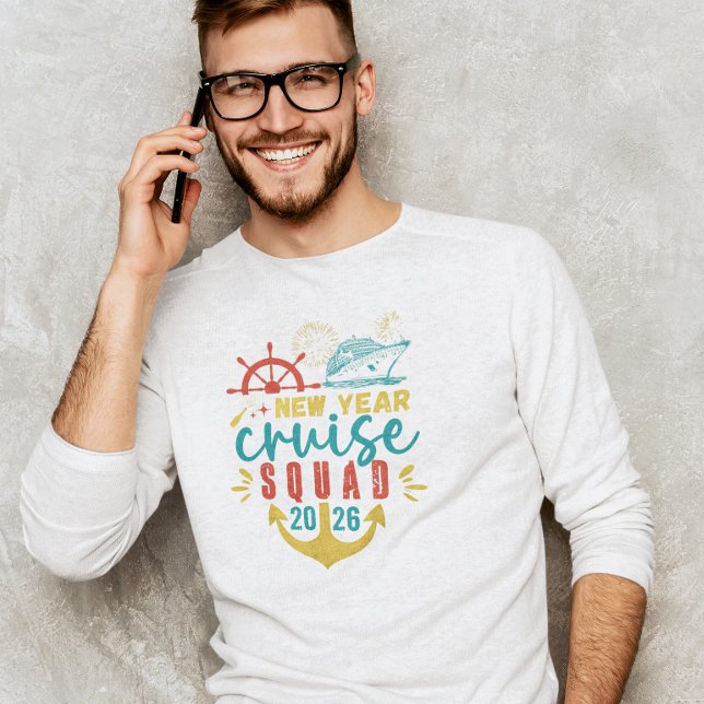 T-shirt Nouvel an Croisière Squad Retro Couleurs Personnal (Créateur téléchargé)