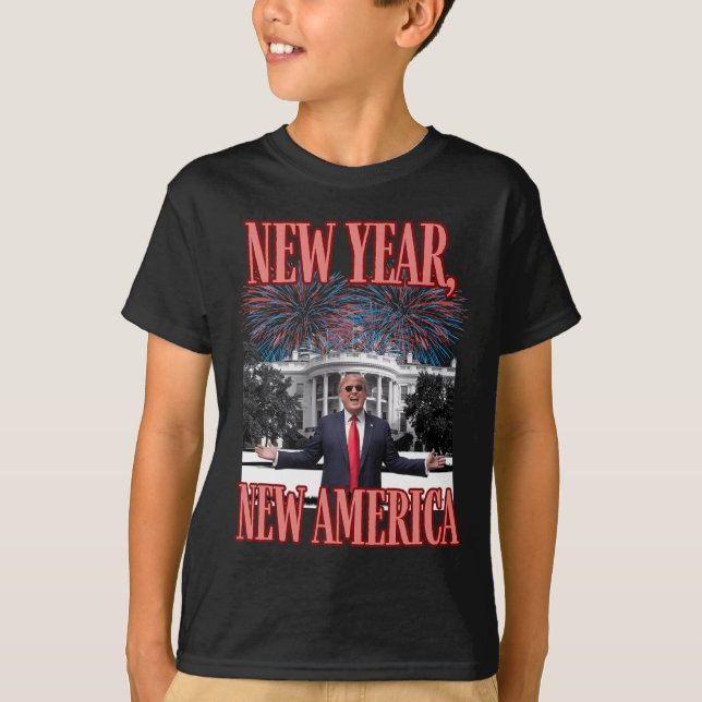 T-shirt Nouvel an drôle de Trump (Devant)