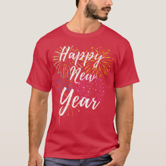 T-shirt Nouvel An Eve Feu d'artifice Design artistique Bon