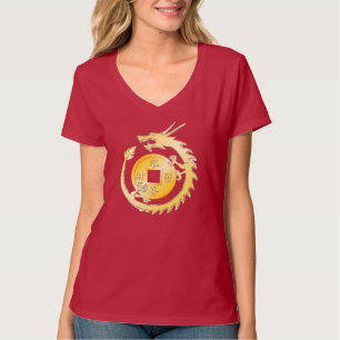 T-shirt Nouvel An Lunaire Chinois 2024 Dragon De Bois