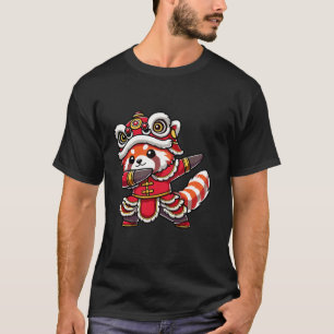 T-shirt Nouvel An Lunaire Chinois 2025 Dabbing Red Panda L