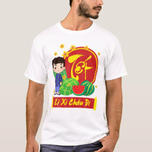T-shirt Nouvel An lunaire vietnamien 2022 Boys Li Xi Cha