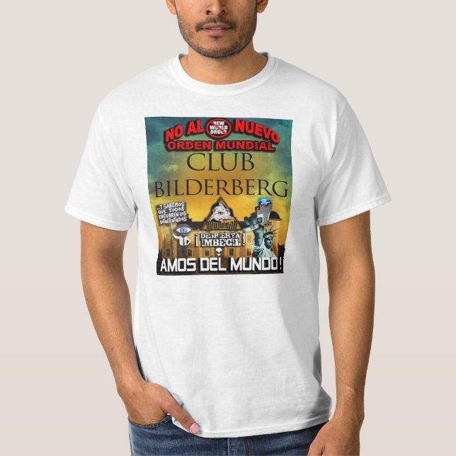 T-SHIRT NOUVEL ORDRE MONDIAL BLANC (Devant)