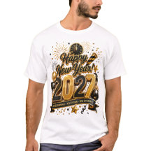 Nouvelle Année 2027 Élégante Noir Or