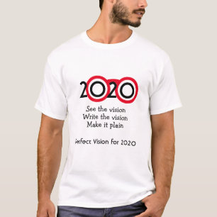 T-shirt Nouvelle Année VISION Parfaite Pour 2020 Lunettes 