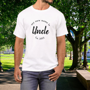 T-shirt Nouvelle annonce de famille noire pour l'oncle de