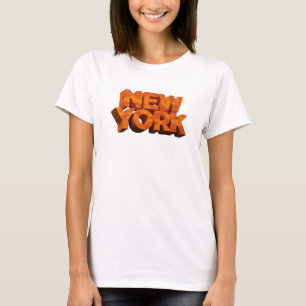 T-shirt Nouvelle Art Porter Orange Clair NEW YORK
