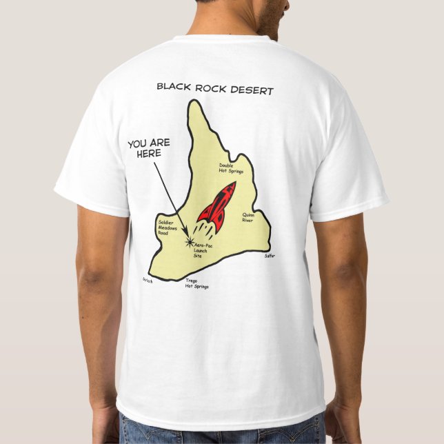 T-shirt Nouvelle carte de Black Rock AeroPAC (Dos)
