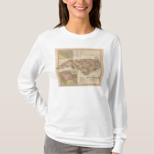 T-shirt Nouvelle carte de la Caroline du Nord