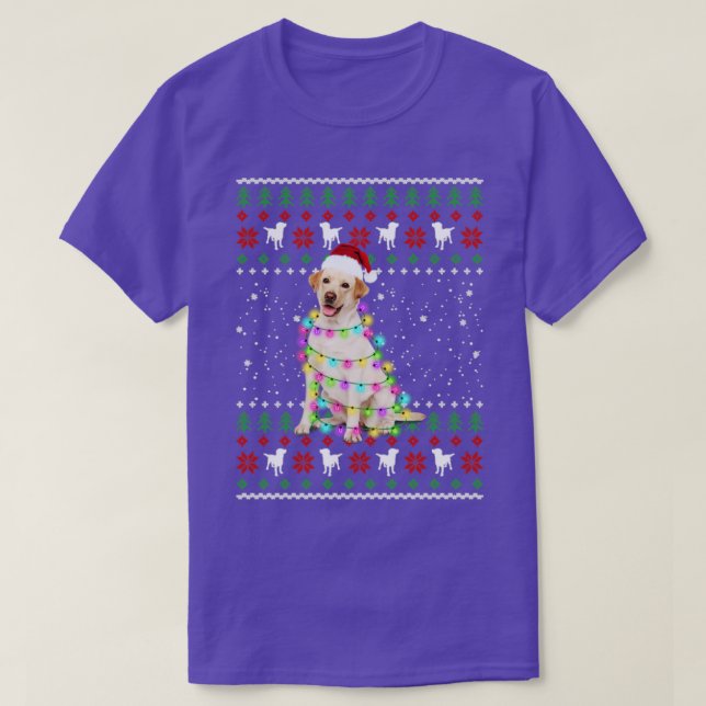 T-shirt Nouvelle-Écosse Chariot de Noël de chien L (Design devant)