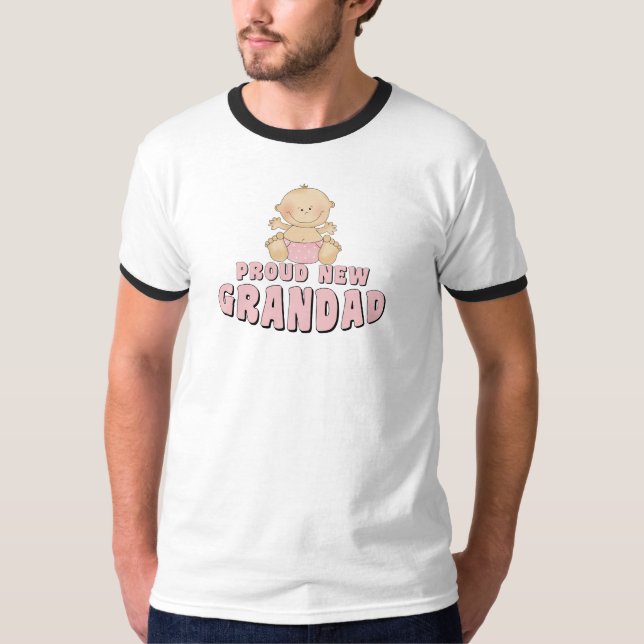 T-shirt NOUVELLE fille    FIÈRE de papy (Devant)