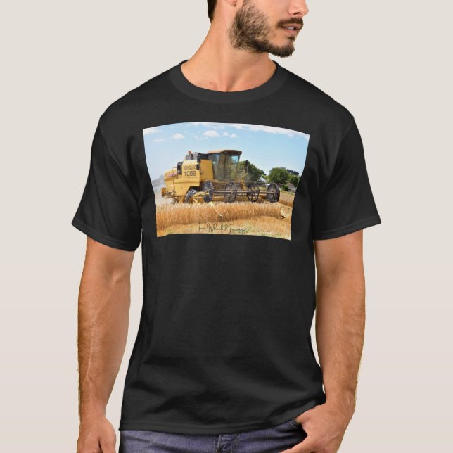 T-shirt Nouvelle-Hollande Combine Harvester par Four Wheel (Devant)