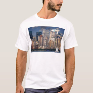 T-shirt Nouvelle ligne d'horizon de York et rivière Hudson
