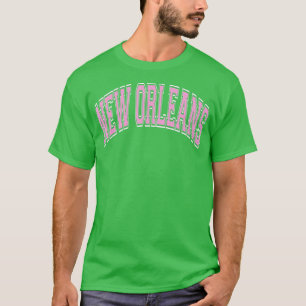 T-shirt Nouvelle-Orléans Louisiana Varsity Style Rose