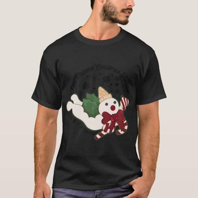T-shirt Nouvelle-Orléans M. Bingle Tradition de Noël Snowm (Devant)
