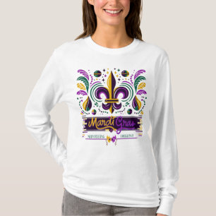 T-shirt Nouvelle-Orléans Mardi Gras jaune violet vert