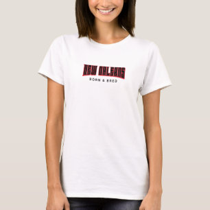 T-shirt Nouvelle-Orléans Né Et Élevé Louisiane Maison La H