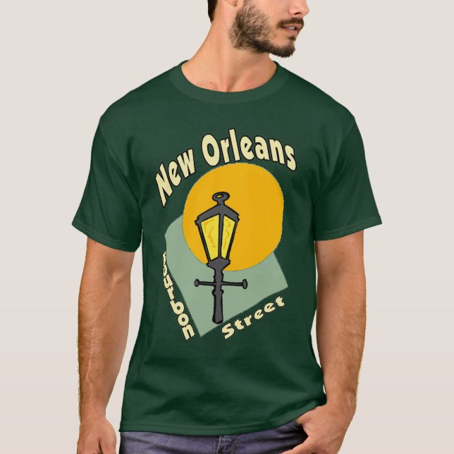 T-shirt Nouvelle-Orléans, rue Bourbon (Devant)