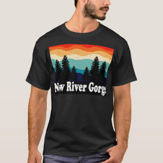T-shirt Nouvelle rivière Gorge West Virginie Retro