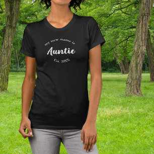 T-shirt Nouvelle typographie de script Tante