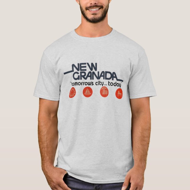 T-shirt Nouvelle ville de demains de Grenade aujourd'hui (Devant)