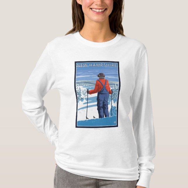 T-shirt Nouvelle vue admirative de HampshireSkier (Devant)