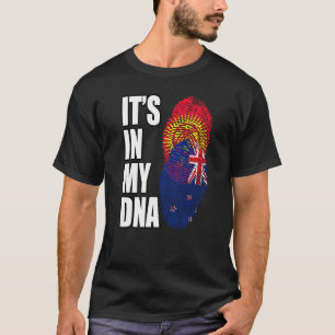 T-shirt Nouvelle-Zélande Et Kirghizistan Mélangent Le Drap