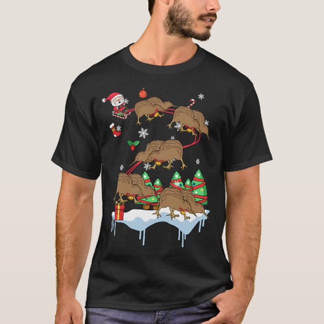 T-shirt Nouvelle-Zélande Kiwi Bird Vilain cadeau de Noël d (Devant)