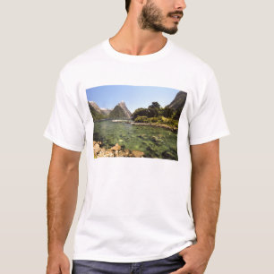 T-shirt Nouvelle-Zélande, Miter Peak et Bowen River entran