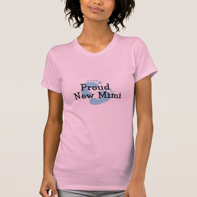 T-shirt Nouvelles empreintes de pas fières du bébé Mimi (Devant)