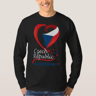 T-shirt Nove Straseci République tchèque Cœur Drapeau Coat