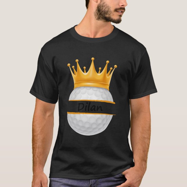 T-shirt Novelty Golf Nom personnalisé Dilan Sports Papa (Devant)