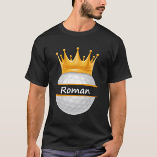 T-shirt Novelty Golf Nom personnalisé Roman Sports Papa