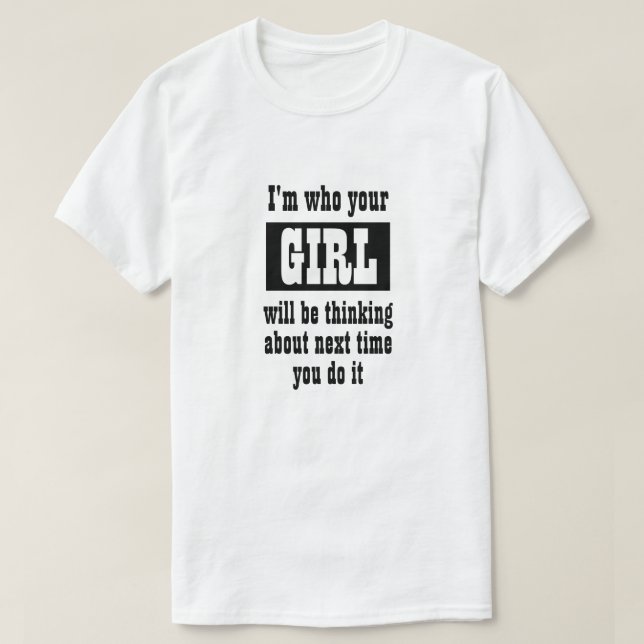 T-shirt Novelty Mens Noël JE SUIS VOTRE FILLE (Design devant)