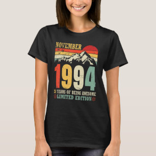 T-shirt Novembre 1994 28 Ans D'Être Awesome Ltd Editio