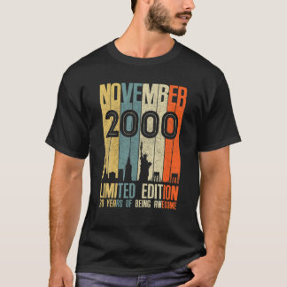 T-shirt Novembre 2000 T Chemise 20 Ans Chemise 2000 Naissa