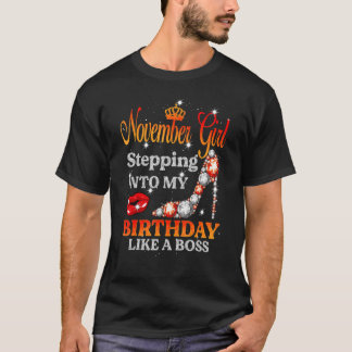 T-shirt Novembre Fille entrant dans mon anniversaire comme