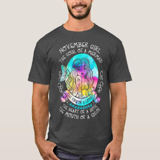 T-shirt Novembre Fille L'Âme D'Une Sirène