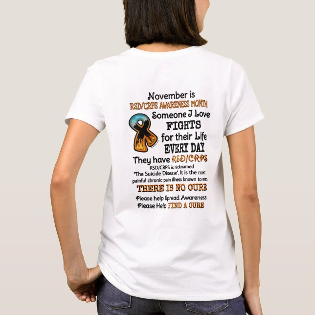 T-shirt Novembre...Quelqu'Un Que J'Aime Se Battre (Dos)