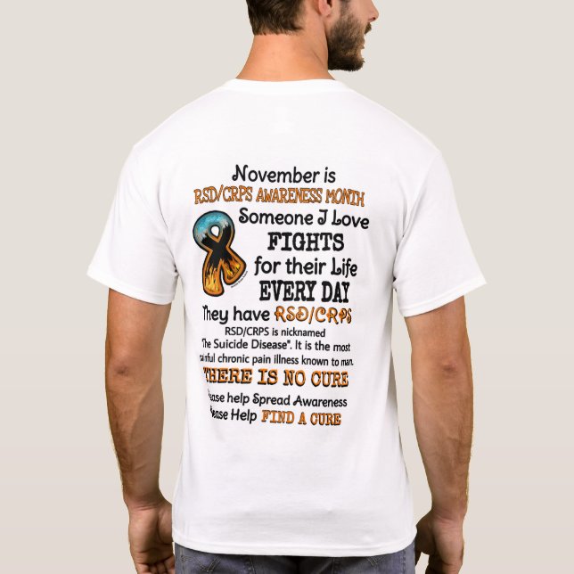 T-shirt Novembre...Quelqu'Un Que J'Aime Se Battre (Dos)