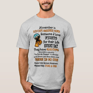 T-shirt Novembre...Quelqu'Un Que J'Aime Se Battre